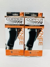 2 Pack Copper Fit The Original Compression Knee Sleeve MEDIUM 13  -14  1 each