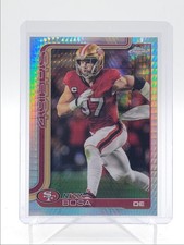 NICK BOSA 2025 TOPPS CHROME PRISM REFRACTOR 49ERS Q5692