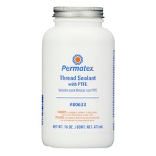 Permatex 80633 Thread Sealant with PTFE, 16 oz. , White 16 Fl. Oz.