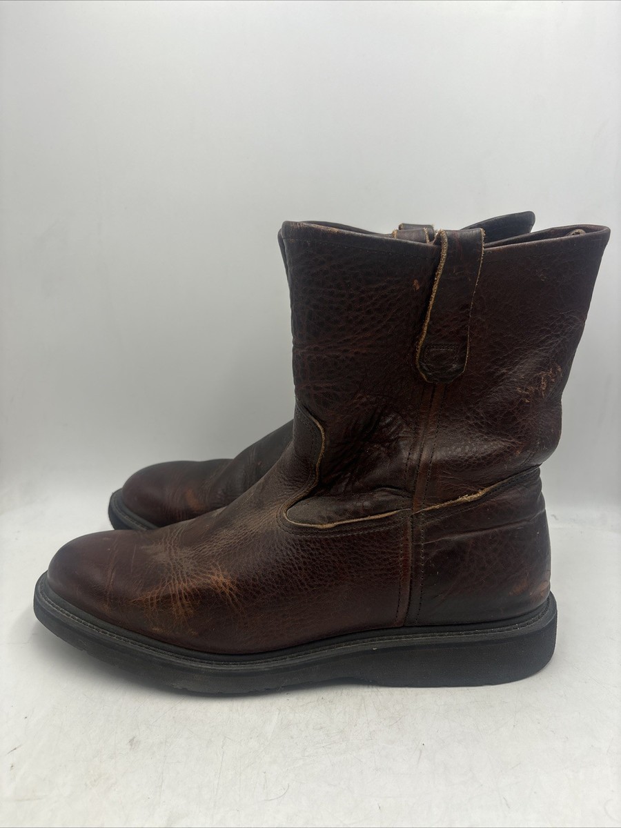 Vintage Red Wing 1132 Pecos Brown Leather Pull On Work Boots Soft 