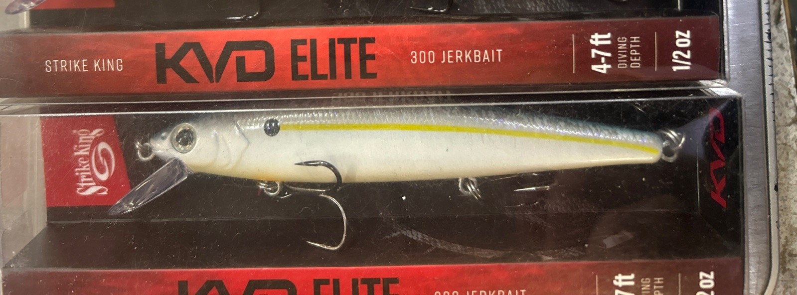 3x Strike King KVD Elite 300 Series Jerkbait - 4.75 Inches 1/2oz, New!! - Image 3