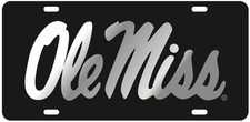 Olemiss Black Mirror License Plate Car Tag Mississippi Rebels Olemiss Black Mirror License Plate Car Tag Mississippi Rebels