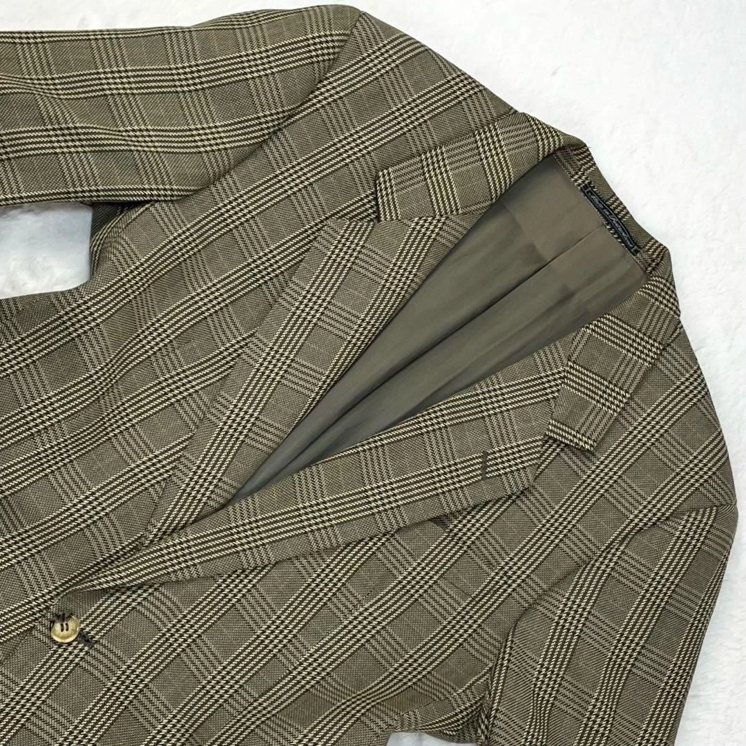 Giacca Gucci Glen Check Blazer L Tom Ford epoca sartoriale beige cotone usatom