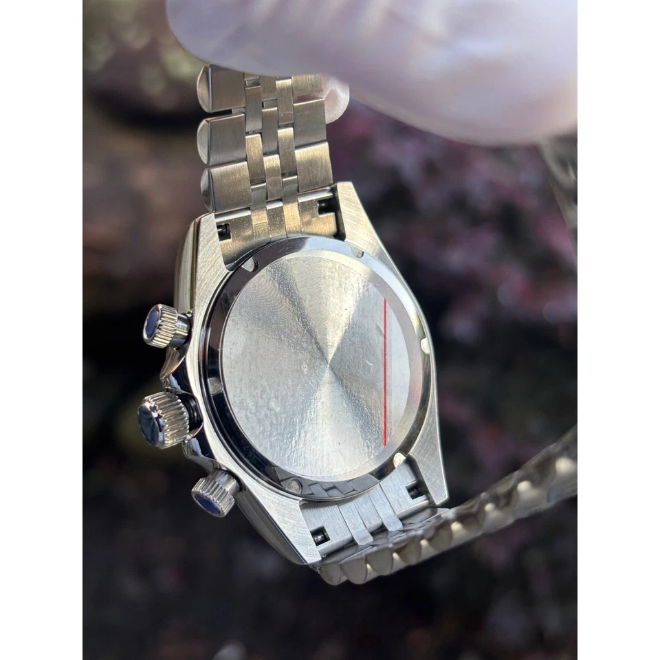 Seiko VK63 Mod Watch 40mm Pink Dial Panda Chronograph Sapphire Ceramic UNWORN - Image 4 of 4