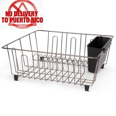 Small Dish Drying Rack and Drainer, Compact Kitchen Countertop Dish Rack