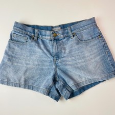 New York Company Womens Denim Shorts Size 8 Medium Wash Stretch Jean Shorts