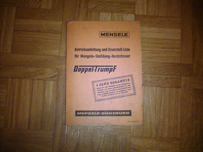 Orig. BAL+ETL Mengele Doppel-Trumpf Stalldungstreuer
