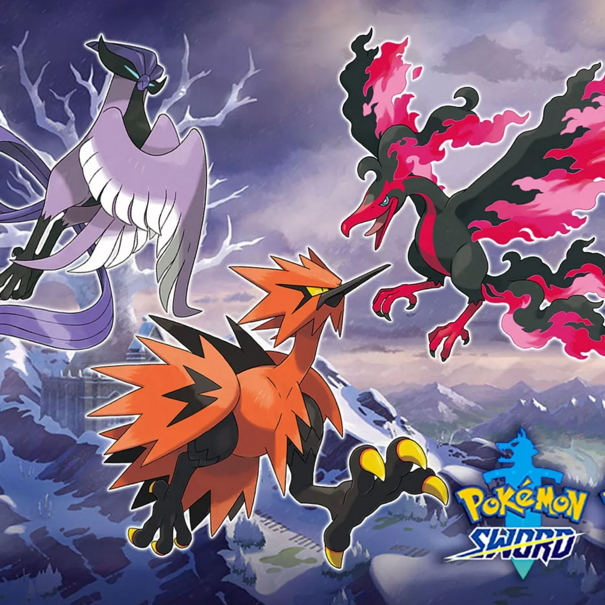 Pokémon Galarian Moltres, Articuno, Zapdos