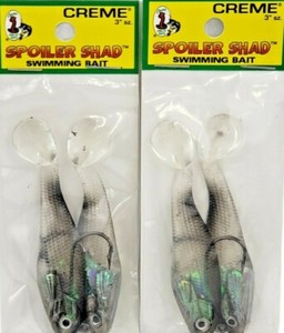 Creme Lures SSB301 Spoiler Shad Black Back 3\