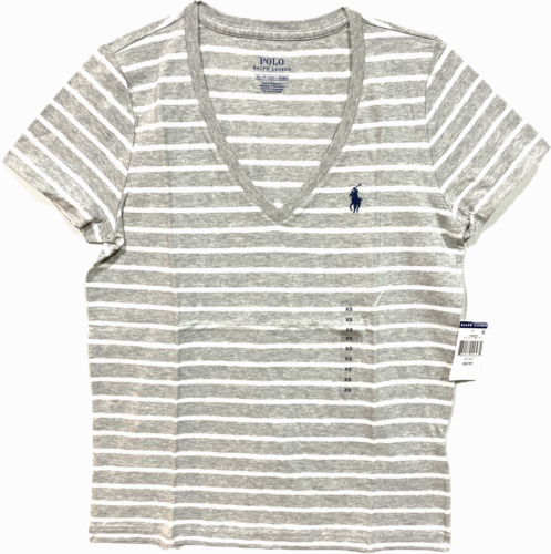 Polo Ralph Lauren T-Shirt Stripe Women's Tee V-neck