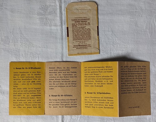kleine Sammlung von Werbe-Faltblättern, Flyern aus DDR-Zeiten, Rezepte, Reklame - Bild 5 von 9