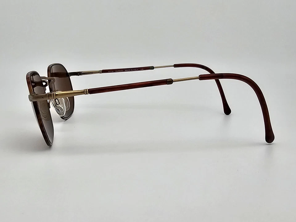 Gafas de sol Safilo Elasta Team 3842/S marco dorado tortuga lentes marrones con estuche 52 mm Foto 4 de 4