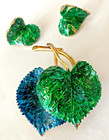 Grosse 1967 for Dior Enamel Leaf Brooch AND Earrings – Vintage Signed RARE — photo 2