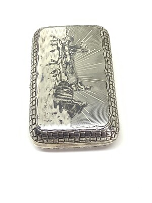 Imperial Russian Sterling Silver 84 Antique Cigarette Case