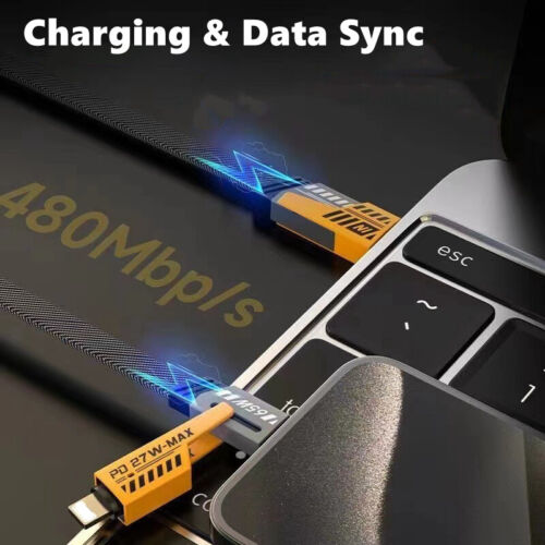 4 in 1 USB A to Type C Metal Charging Cable Data Cord Charger For Samsung iPhone - Picture 4 of 15