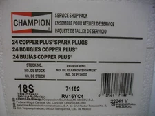 Champion Boat Marine Auto Copper Plus Spark Plug 18S RV15Y4 Shop Pack Of 24