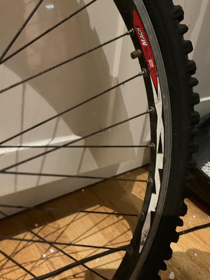 Retro mountain bike wheels 26" used with tyres and cassette eBay