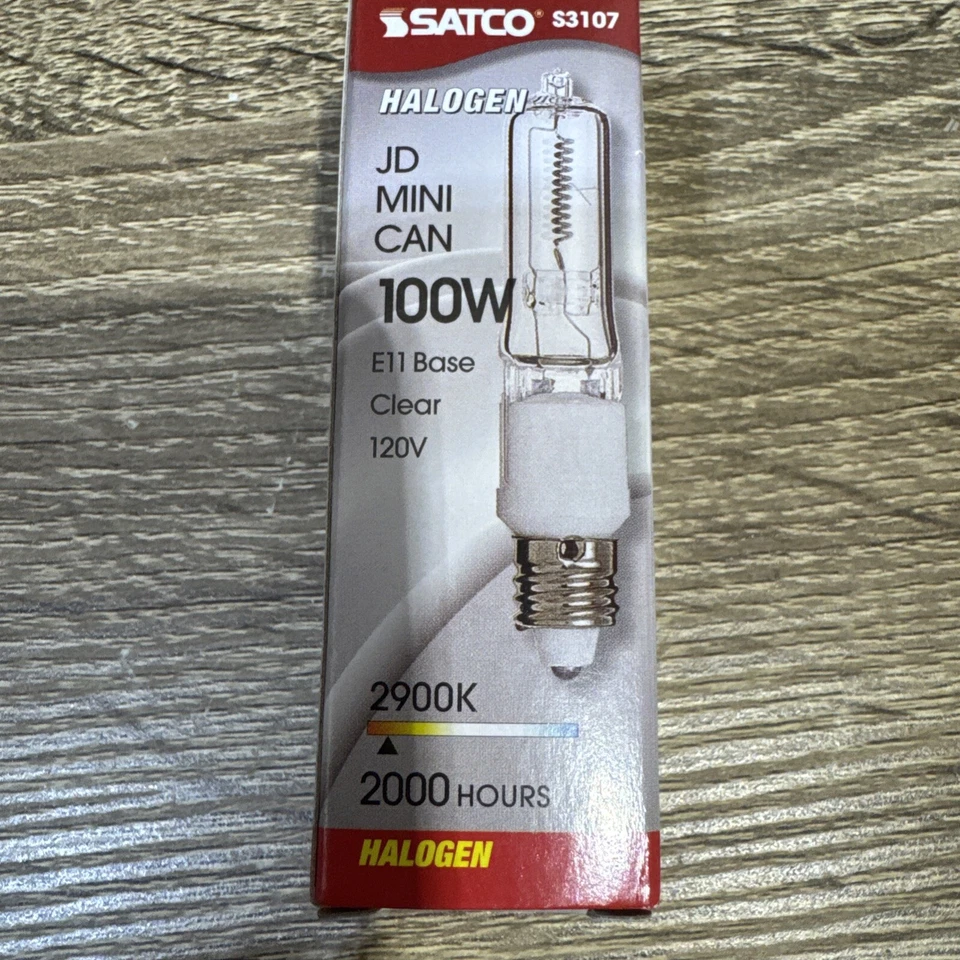 Satco S3107 120V 100W T4 E11 Base Light Clear Bulb US SELLER HTF - Image 3 of 4