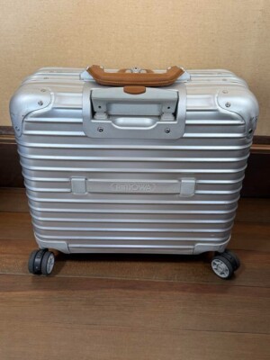 激レア　2輪　RIMOWA TOPAS BUSINESS TROLLEY Rimowa Topas Business Trolley Silver 2-wheels Carry Case Suitcase