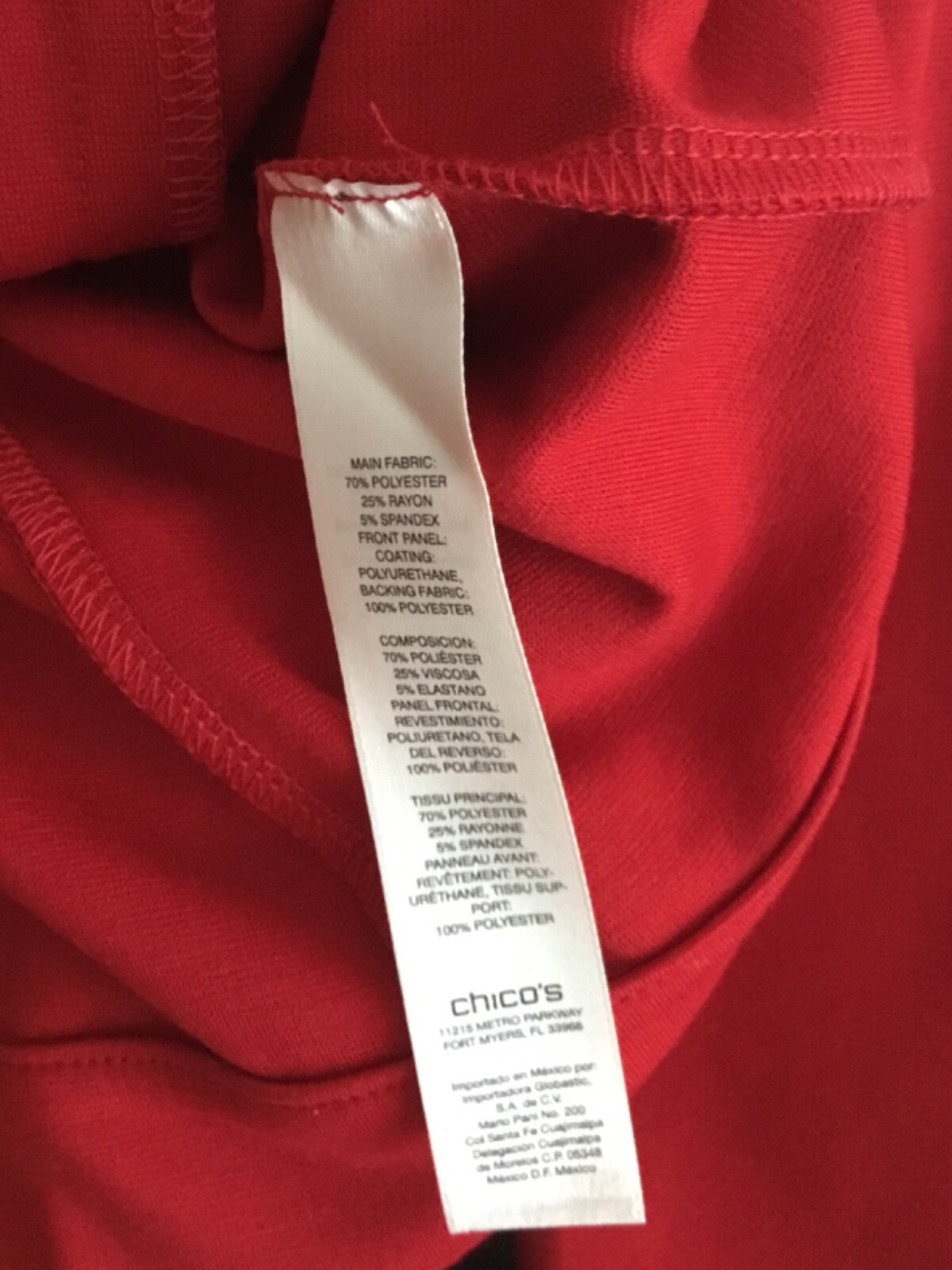 Chicos 1 Weekends Jacket Full Zip Pockets Red Bla… - image 6