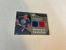 2009-10 UD TRILOGY GLENN ANDERSON HONORARY SWATCHES GAME DAUL JERSEY OILERS HSGA