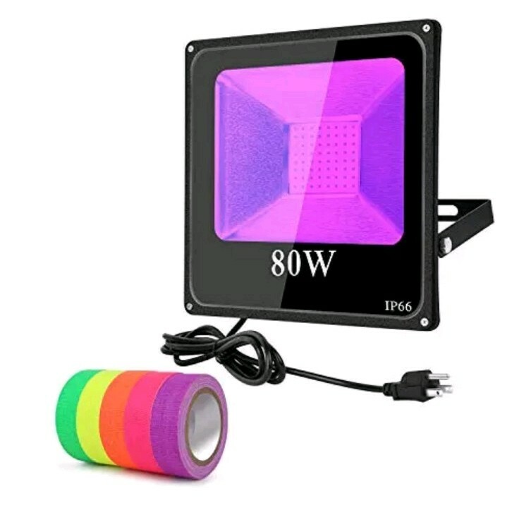 , Lightimetunnel 80w Uv Led Flood Light Bulb Outdoor Ip66 For Glow