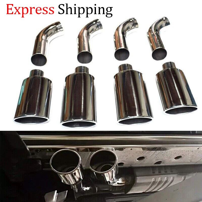 Punta De Escape Universal Inoxidable Con Placa Dorada - Entrada 63 Mm, Salida 89 Mm, Para Coche