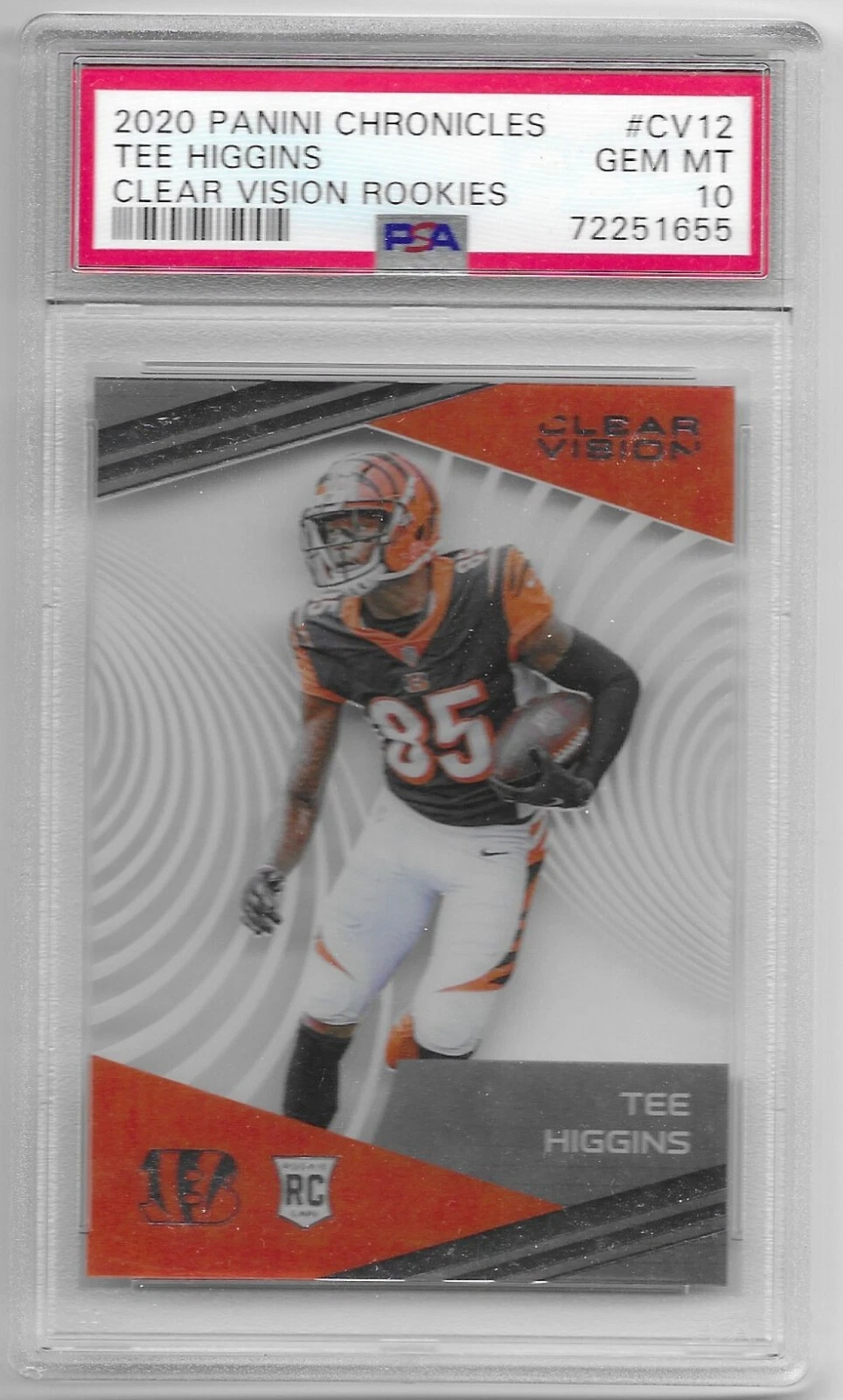 Tee Higgins Panini Chronicles Clear Vision Rookies #CV12 Base