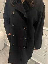 Jaeger Kashmir Wool Coat Size 12 Uk