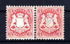 Bavaria 23X Pair Postmarked (BA2274
