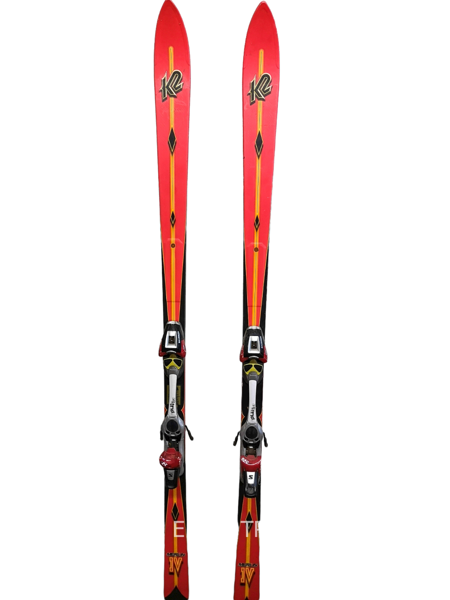 Classic K2 Merlin IV Set of Skis w/Salomon 800 Bindings Size 168
