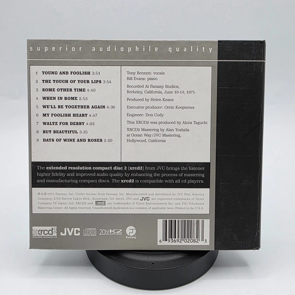 Альбом Тони Беннетта Билла Эванса XRCD2 JVC 20 бит K2 ремастер компакт-диск для меломанов 2002 - Изображение 2 из 4