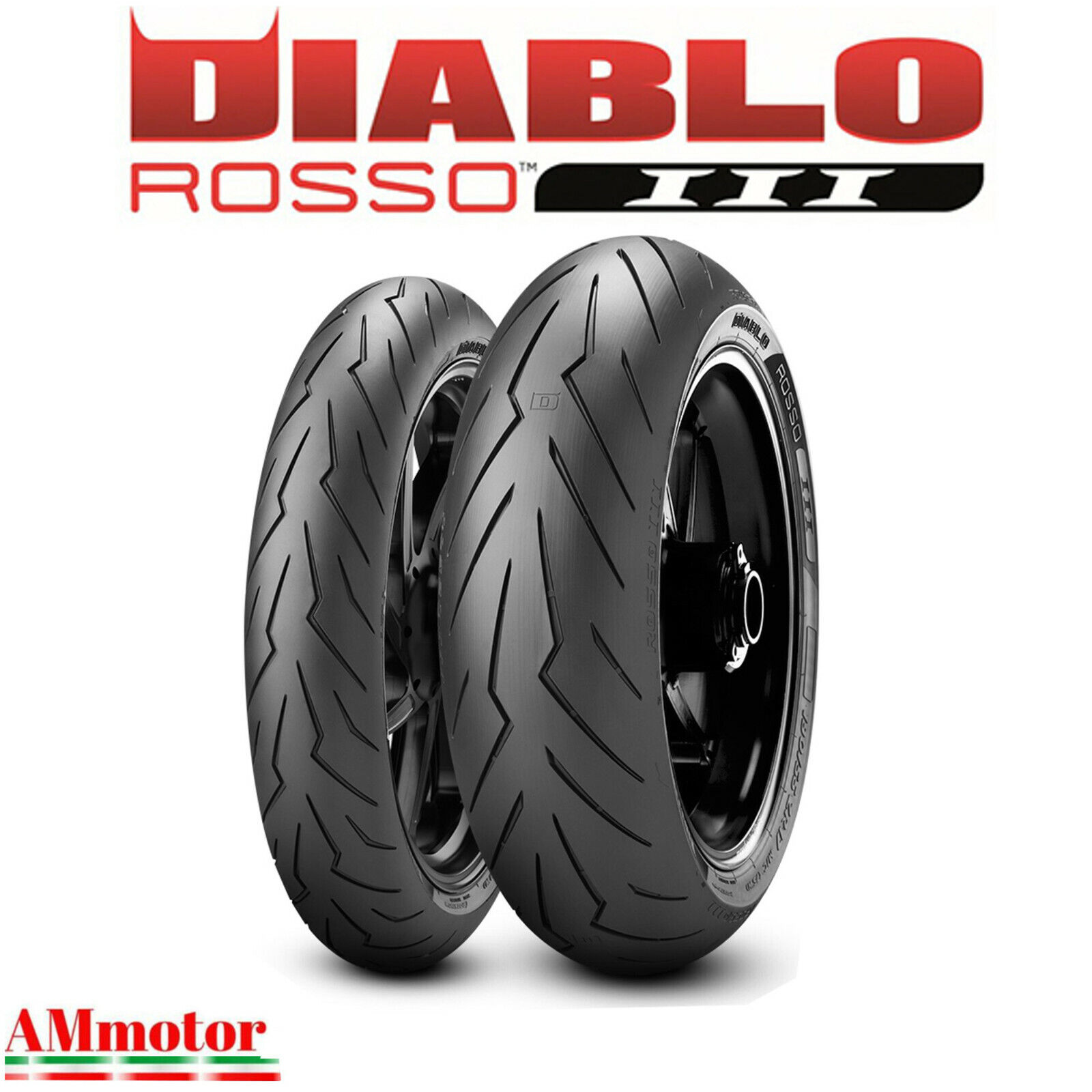 Jogo de 2 pneus de moto pirelli diablo strada 120 70r17 58w 180 55r17 73w  tl