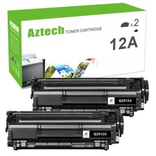 2x Q2612A Toner Cartridge for HP LaserJet 1010 1012 1018 1020 1022 1022n Printer