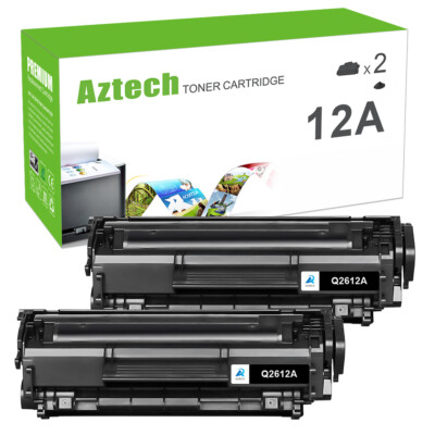 2x Q2612A Toner Cartridge for HP LaserJet 1010 1012 1018 1020 1022 1022n Printer