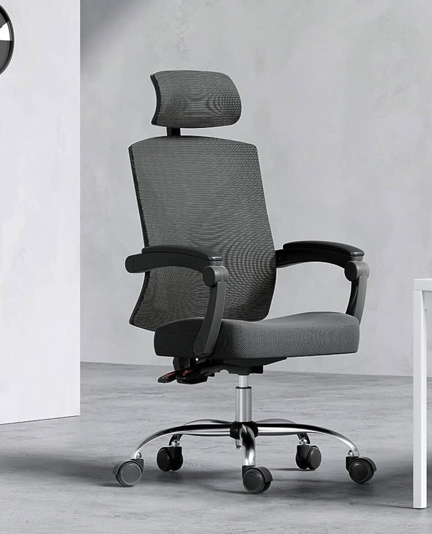Ergonomic High Back Office Chair with Lumbar Support & Recline Feature  -image