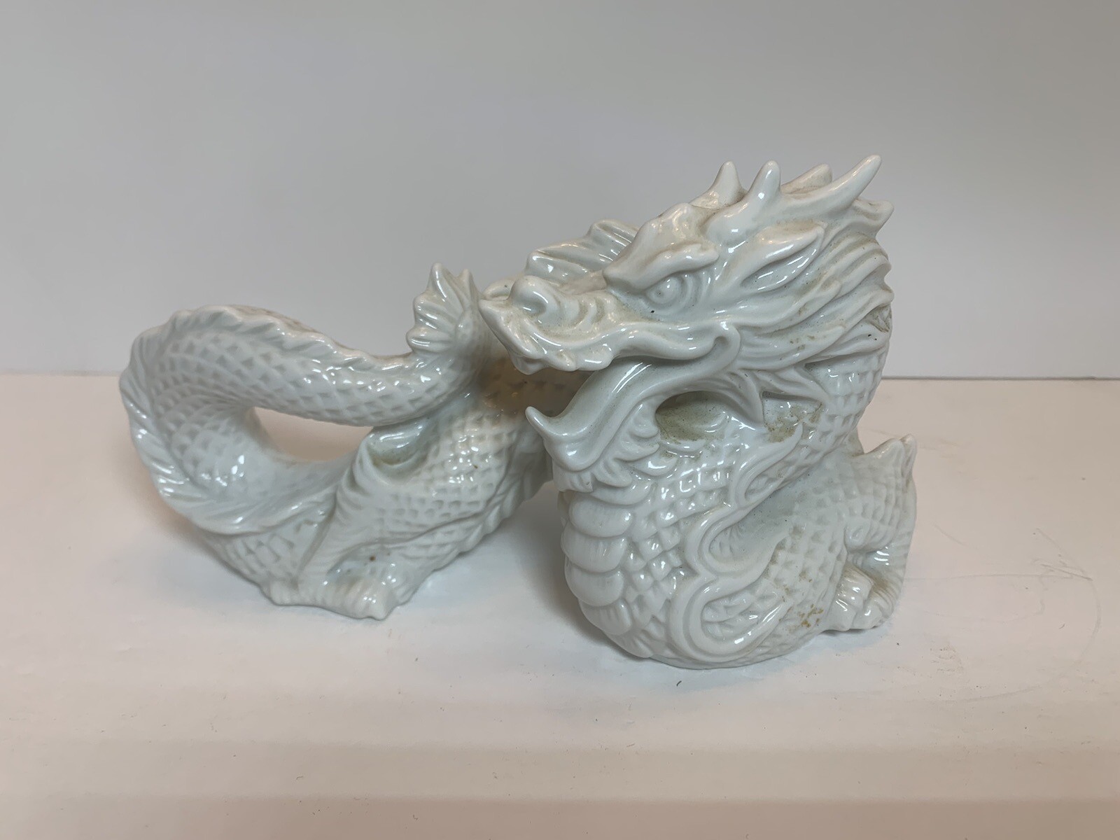 Vintage Fitz and Floyd White Porcelain Dragon Statue Lot HH eBay