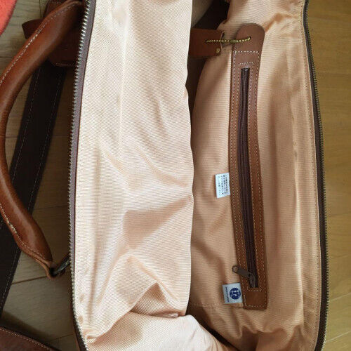 Porter Caster Unisex Leather Boston Bag Brown Nylon Porter Caster Unisex Leather Boston Bag Brown Nylon