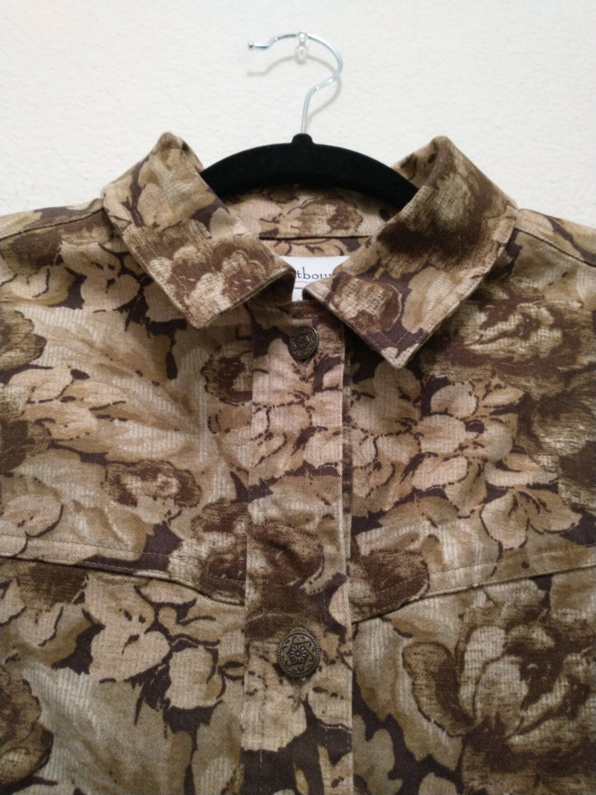 Westbound Women's Jacket Button Down Collar Brown… - image 4