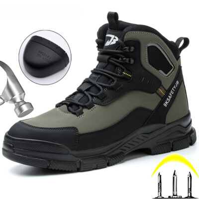 Men\'s Work‎ Safety Shoes Anti-Smash and Anti-Puncture Safety Size 11 Men Safety Shoes Work Steel Toe Shoes Anti-smash Anti  main image 2