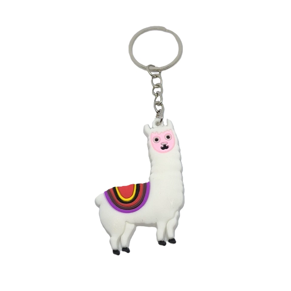 LG Schlüsselanhänger Alpaka Lama Tier Lustig Bunt Keychain Anhänger Kette Geschenk