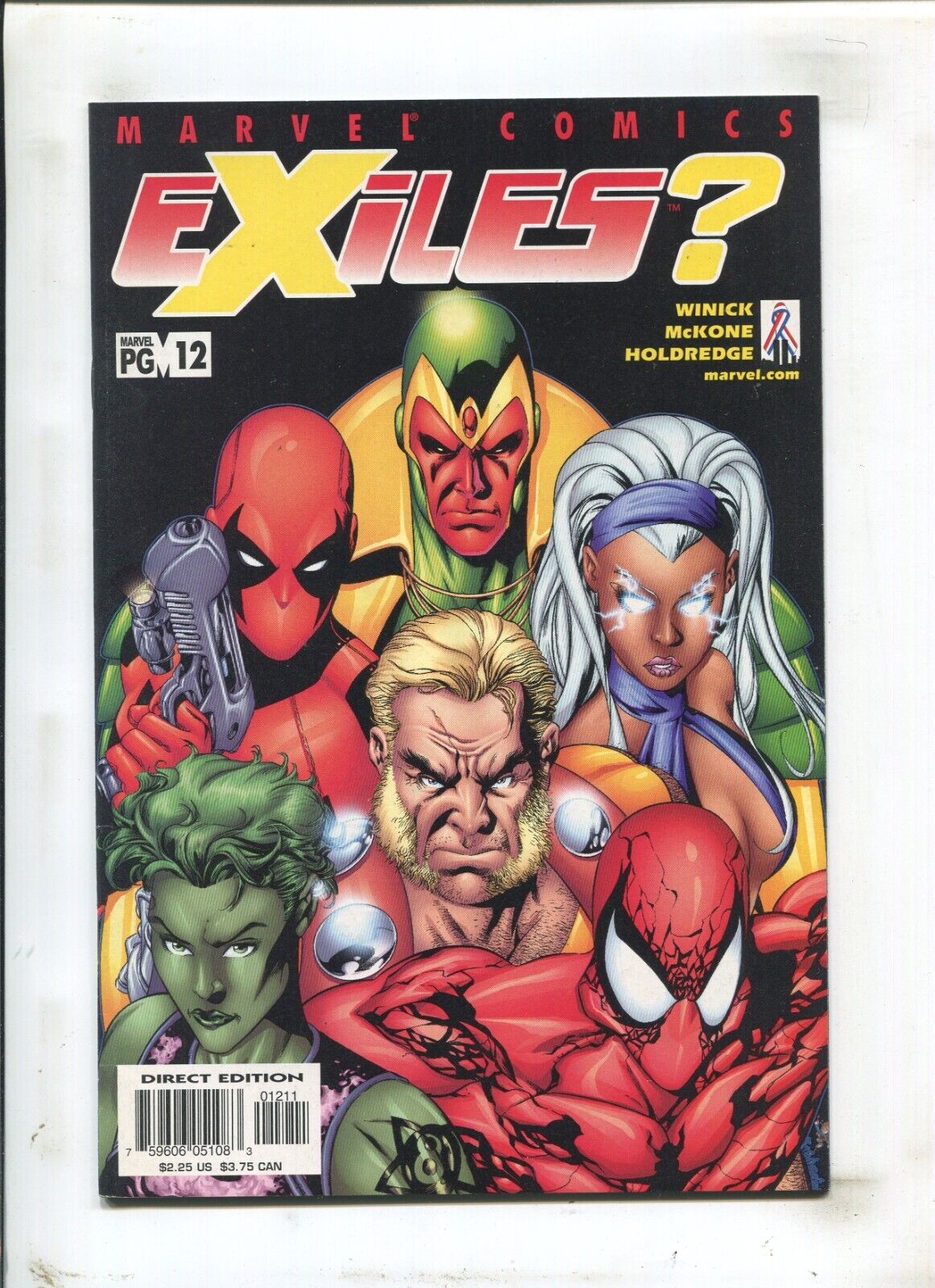 Exiles #12 - Direct Edition / 1st Appearance of Spider-Symbiote (9.2) 2002
