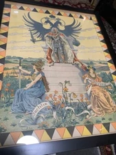 Colorful, gold flocked "Autriche Hongrie" signed( "JOB") 1900 limited lithograph