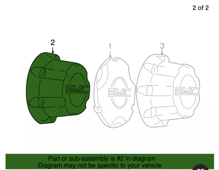 GM 9596661 / 9598133 Original Genuine GM Wheel Cover / Center Cap  