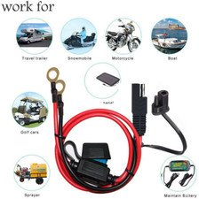 14AWG SAE to O Ring Connection Cable Adapter 12-24V 2FT Extension Cord For Car