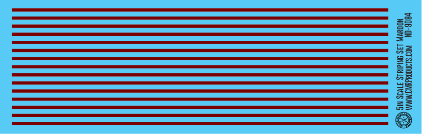 N Scale - Scale Striping Set 5in Maroon