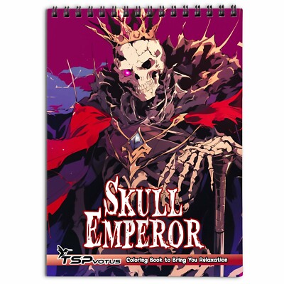 Skull Emperor Spiral Bound Adult Coloring Book, Softcover