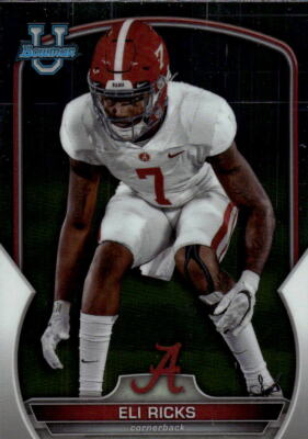 2022 Bowman University Chrome Eli Ricks #28 Alabama Crimson Tide