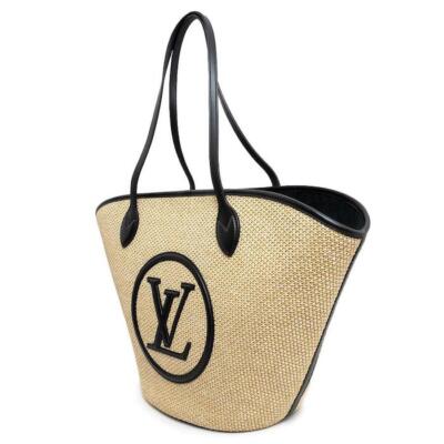 LOUIS VUITTON Saint Jacques Tote Bag Basket M59808 Raffia Beige