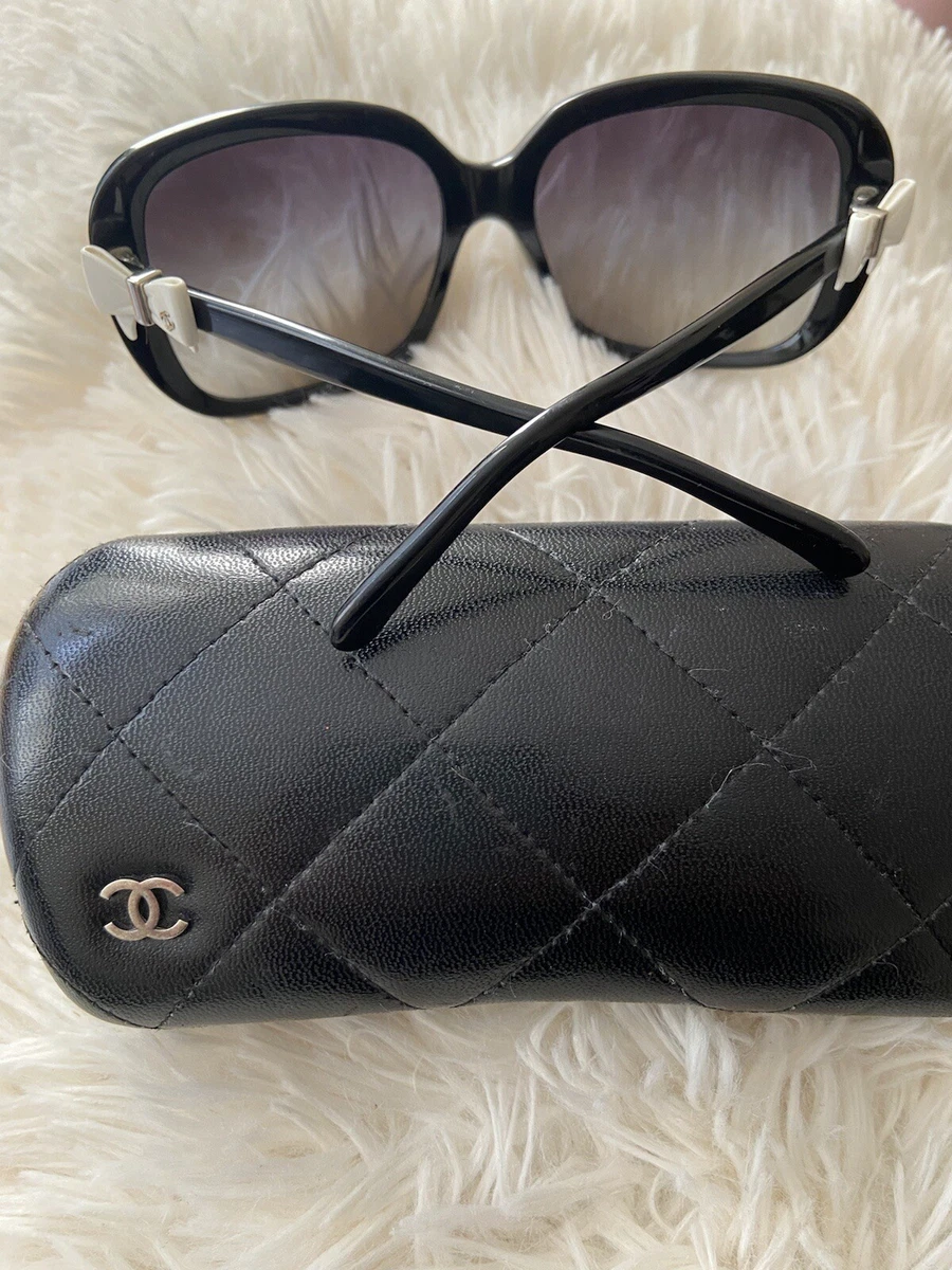 CHANEL  Accessories  Chanel Sunglasses With White Bow On The Side   Poshmark